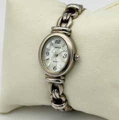 Women’s CARRIAGE by Timex Petite Silver Tone Oval Bracelet Watch, MOP Dial, Runs