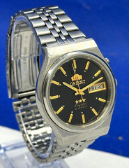 Orient 3 stars stainless steel automatic men’s wristwatch Japan Cal.46943