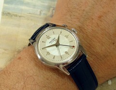 1950’s Vintage VULCAIN Cricket ALARM, Stunning SILVER Dial, Serviced