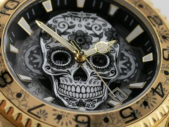 NEW INVICTA 48951 DIA DE LOS MUERTOS SKULL CHRONOGRAPH WATCH GOLD STEEL 43MM D
