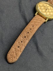 Stuhrling Men’s Watch Audrey YG SS 7.7″ Brown Leather Crystal 39mm New Btry