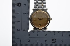 GUCCI 9000L Quartz Women’s Watch Gold Dial Two Tone Stainless Bracelet 25mm