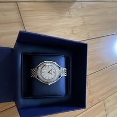 Swarovski Crystalline Aura Quartz Silver-Tone 34mm Crystal Bezel w/ Box