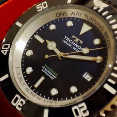 Technos Skymaster T9b59 Blue Gradient Dial Green Logo Pre-Owned