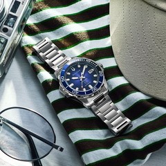 Bulova Marine Star Auto Watch Blue Dial 20ATM Waterproof From Japan