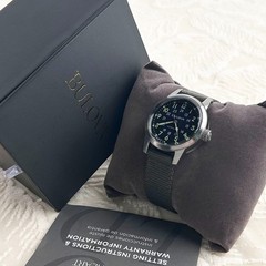 Bulova Men’s 96A259 Military VWI Special Hack Black Dial Automatic Watch 38mm