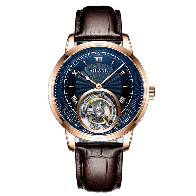 AILANG Sapphire Crystal Hollow Out Waterproof Tourbillon Manual Mechanical Watch