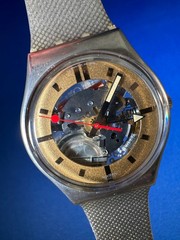 Vintage 1988 Swatch Watch GX102 “Golden Sphere” Original Extremely Rare, Nice!