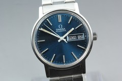 1972 Near MINT OMEGA Geneve 35mm 166.0117 Automatic Navy Dial Men’s Vintage