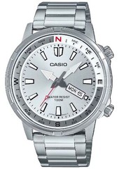 Casio MTD130D-7A Men’s Pilot Aviator Style MTD-130D Silver Dial Steel Watch