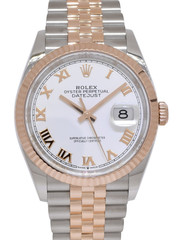 Rolex Datejust 36 18k Rose Gold/Steel White Dial Jubilee Watch +Card ’21 126231