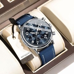 POEDAGAR Men Watch Nylon Leather Chronograph Wrist watch Waterproof Luminous