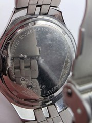 Fossil Snap-on Watch 41mm Stainless Steel Date Glow In Dark New Battery 7″