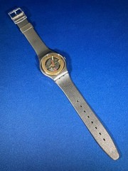 Vintage 1988 Swatch Watch GX102 “Golden Sphere” Original Extremely Rare, Nice!