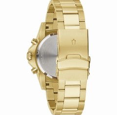 Bulova Men’s Marine Star Quartz Chronograph Calendar Gold Watch 42 MM 98B377