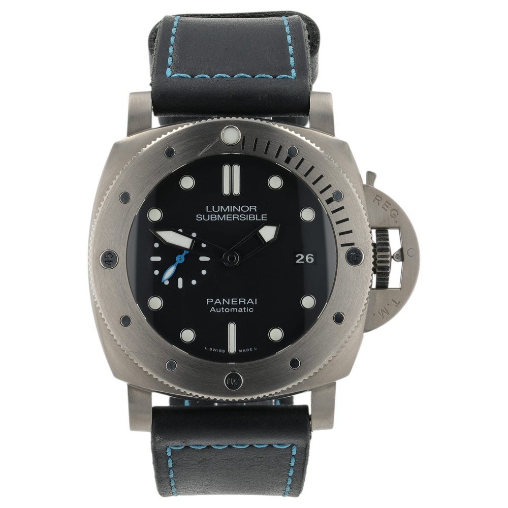 Panerai Luminor Submersible Black Dial Titanium 47mm Men’s Auto Watch PAM01305