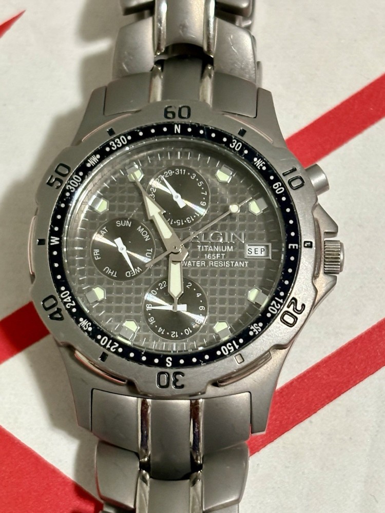 Elgin Titanium Diving Watch to 165 feet