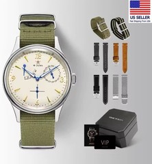 Classic 40mm SEAGULL 1963 ST1780 Movement, Sapphire, Mechanical Champagne Dial